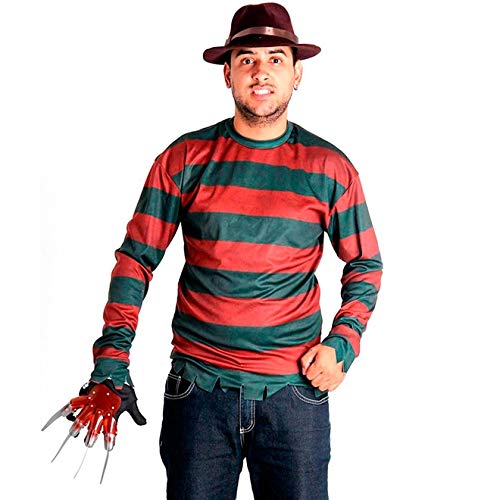 Fantasia Freddy Krueger Adulto Luxo Halloween P 38-40