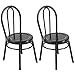 2 Pcs Miniature Black Dinning Chair 1:12 Scale Mini Metal Chairs for DIY Dollhouse Kitchen Furniture Decoration