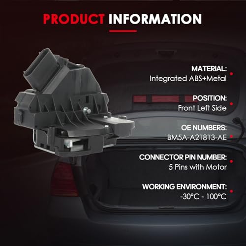 Image of CCIYU Door Lock Actuator Front Left side for Ford Escape 2013-2014 2017-19 | for Ford Focus 2012-2018,for Ford Fusion 2014-2020 power door lock replaces BM5A-A21813-AE
