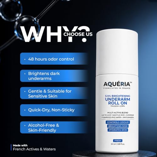Image of Aqueria De-Tan & Brightening Bath Combo for Men & Women | 2-in-1 Bath Soap (Pack of 3, 300g) + Underarm Brightening Roll On (Pack of 3, 150ml) | Helps Reduce Tan, Dark Underarms, Pigmentation & Discoloration | Cool Water Fragrance
