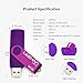 leizhan 32GB USB Drive USB 3.0 Micro Flash Drive for Samsung Galaxy S7,S7Edge,S6,S6 Edge, S5,S4,S3,J7,J3,Note5,Note4 Thumb Drive, Purple