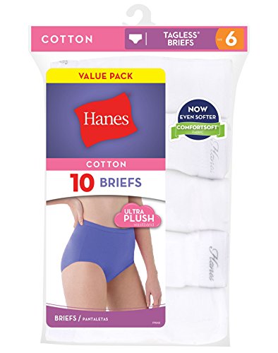 Hanes Women's Cotton Brief Panties (Pack of 10)