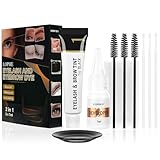 LOPHE Brow & Lash Dye Kit - Black Eyebrow & Eyelash Tint, Formula with Fibres for Full Brows & Volume Lashes - Image 9