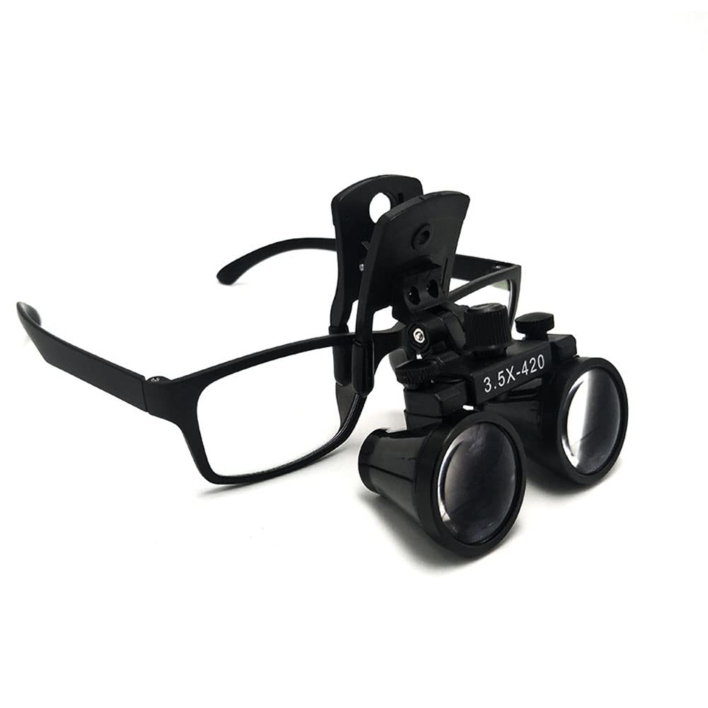 Loupes binoculaires médicales chirurgicales 3,5 x 420 mm, loupes binoculaires chirurgicales à Clipser pour Clinique médicale, Accessoires d'équipement Dentaire
