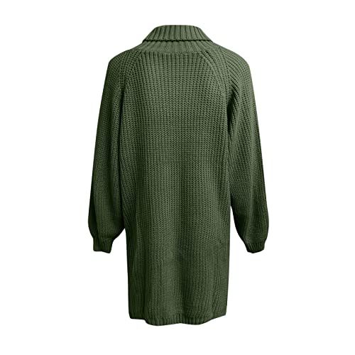 Pull en tricot col roulé coupe robe décontractée à manches longues - 4