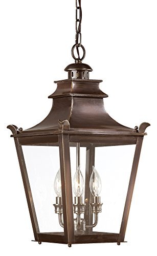 Troy 28955392 Three Light English Bronze Hanging Lantern by Troy