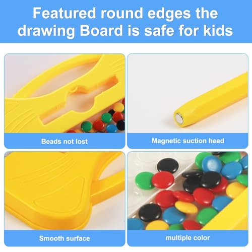Image of Little B Magnetic Magpad Dot Drawing Board Art Game Toy for Kids. (Color as Per Stock)