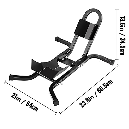 Vevor Motorcycle Front Tire Chock, 1200 Lbs Heavy Duty Wheel Stand, Black Motorbike Front Chock For 17"-21" Wheels, High-Grade Steel Trailer Stand, With Stable Square Tube & Adjustable Holes #TOP7