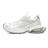 Unisex Fashionable and Trendy Height Increasing Shoes with a Refreshing and Breathable Upper, Anti Slip and wear-Resistant Sole, Providing Better Protection for Foot Safety White