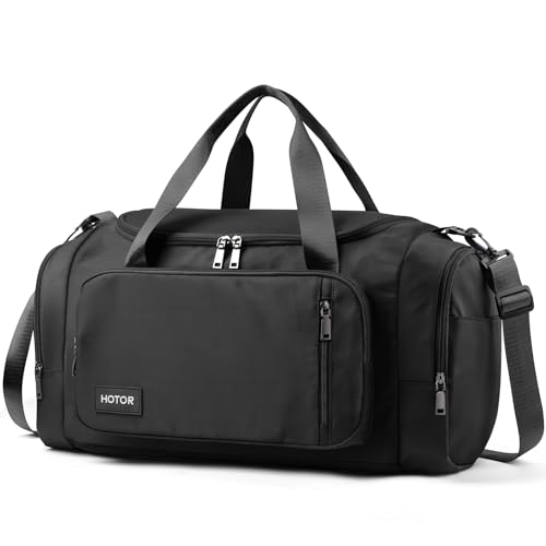 HOTOR Gym Bags for Men & Women - Spacious Duffle Bag with Shoe Compartment & Wet Pocket, Carry On