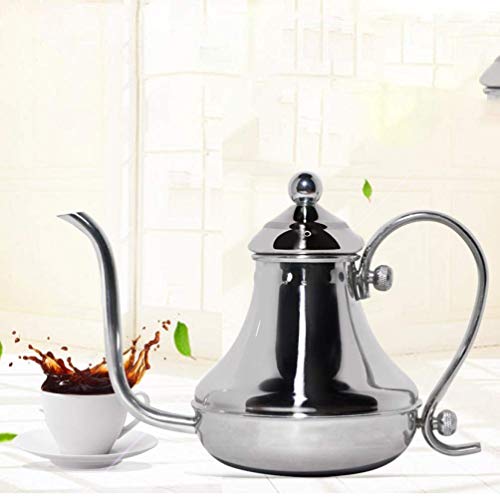 cjcaijun Máquina de café expreso 304 Acero Inoxidable Goteo Cafetera caño Largo Cuello de Cisne hervidor de Agua Barista… - Imagen 4