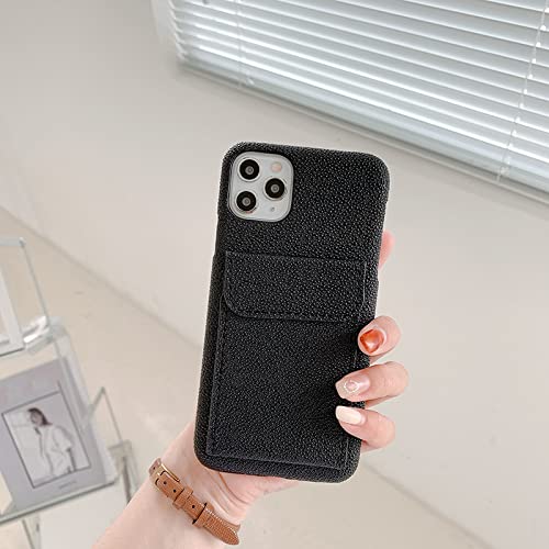 Étui de téléphone de support de paquet de carte en cuir iPhone 11