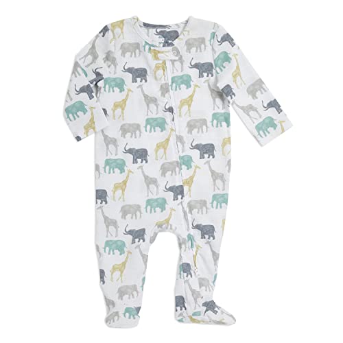 Image of aden + anais Baby Sleep and Play Footed Onesie, Long Sleeve Zipper One-Piece Suit