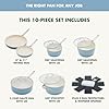 GreenPan Padova Pro 10 Piece Cookware Pots and Pans Set, Hard Anodized Healthy Ceramic Nonstick PFOA and PFAS-Free, Induction Suitable, Stainless Steel Handles, Dishwasher and Oven Safe, Blue Haze #2