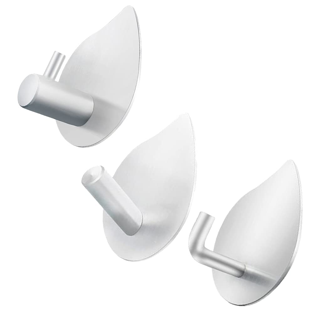 KYKHT Stainless Steel Wall Hook Adhesive Hook for Bathroom Kitchen A