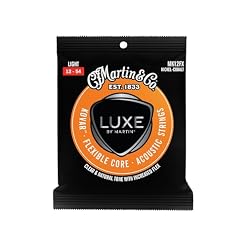 Martin Luxe Kovar Flexible Core Acoustic Strings for Clear Tone and Enhanced Playability, 6 String, Light, 12-54 - Les Beatles, Paul McCartney, John Lennon, RIngo Starr, George Harrison