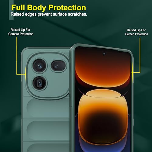 Image of Zapcase Back Case Cover for iQOO 12 5G | Compatible for iQOO 12 5G Back Cover | Liquid Silicon Magic Case with Camera Protection | Dark Green
