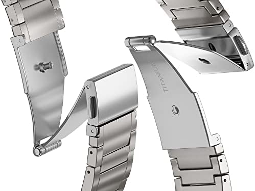 LDFAS Compatible for Apple Watch Ultra Band 49mm Titanium Metal Solid Link Bracelet Bands Replacement for iWatch Strap Compatible for Apple Watch Series 8/7 45mm 44mm Band