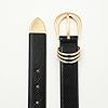 RISANTRY Black Belt for Women Fashion Textured Lea... #2