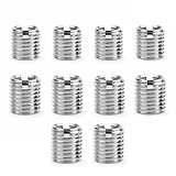 10 inserti filettati da M6 a M10, altezza 10 mm, in acciaio inox (INOX), adattatore per riparazione e riduzione di filettatura interna, passo 1,0/1,5 mm PUNTO ES LIGHTING