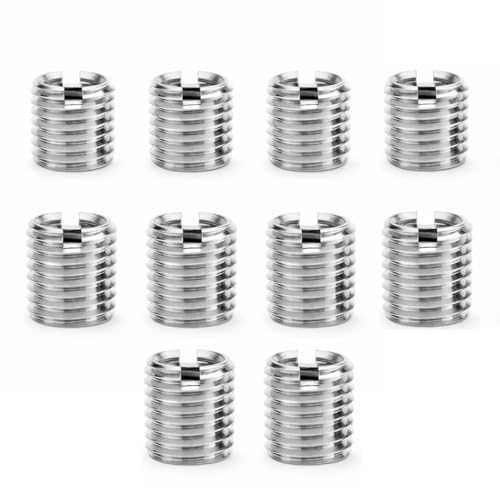 10 Pzs Inserto De Rosca M8 A M10 De Acero Inoxidable Inox , Reparación Y Reducción De Roscas Internas, Paso 1,25 1,5 Mm, Altura 10 Mm Punto Es Lighting