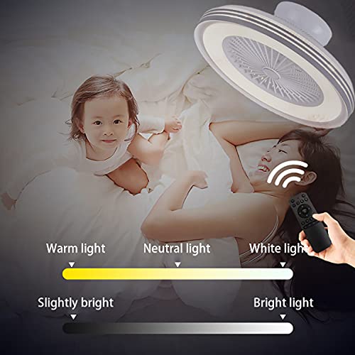 Ventilateur de plafond avec lampe LED 50cm et télécommande pour salon - 6