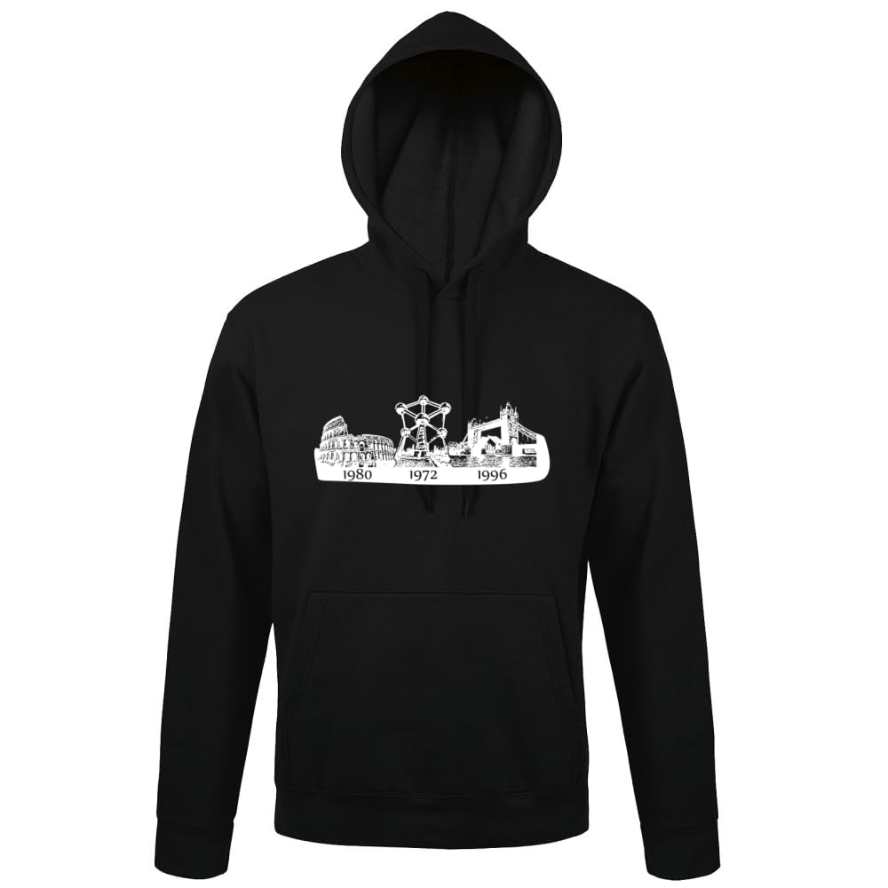 Niemcy Mistrz Europy piłka nożna męska bluza z kapturem, czarny, 4XL