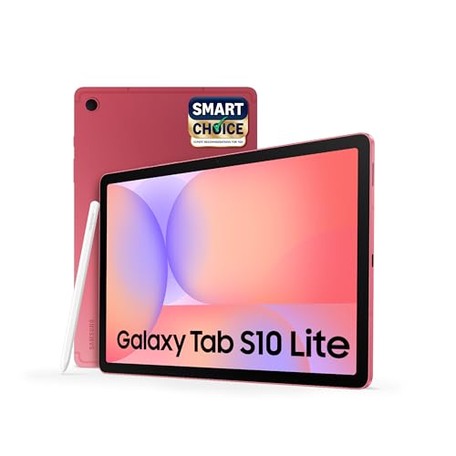 Image of Samsung Galaxy Tab S10 Lite with AI [Smartchoice], S Pen in-Box, 27.7 cm (10.9 Inch) Display, Object Eraser, 90Hz Refresh Rate, IP42 Rating, 8GB RAM, 256GB Storage, Wi-Fi + 5G Tablet, Coralred