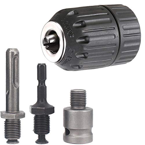 Hymnorq 1/2-20UNF Keyless Drill Chuck 2-13mm Clamping Range with SDS-plus Shank, 1/2 Socket