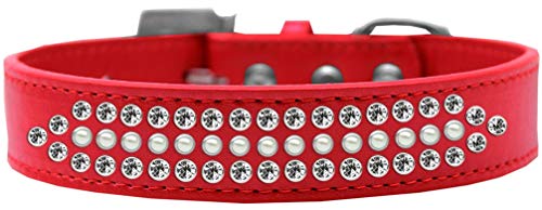 Collier luxe pour chien rouge de 22 à 30 cm ajustable modèle Monaco - 2