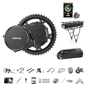 Bafang 8fun BBS01 G340 middenmotor, 36 V, 48 V, 250 W, middenmotor met accu (optioneel) en lcd-display voor 68/73 mm pedalen, 8fun BBS01 G340 omzettingsset, doe-het-zelf e-bike-motor