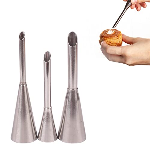 Douilles Pâtisserie, Bouches de Décoration en Acier Inoxydable, 3 Pièces Poche à Douille Accessoires, Lot Douilles à Gâteau en Acier Inoxydable, Douille pour Poche à Douille Crème Cover