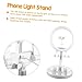 Veemoon 1Pc LED Ring Light Stand with Phone Holder Dimmable Selfie Ring Light for Streaming Video Recording Compatible with All Smartphones
