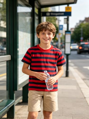 Image of Magic Park 6M-14Y Kid Striped T-Shirt Boys Cotton Tee Basic Top