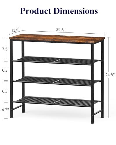 Kitsure Wooden Top Shoe Rack for En...