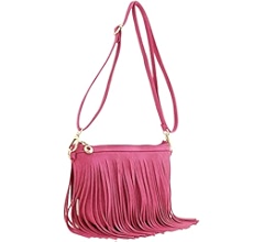 小物 saculanbou FashionPuzzle Small Fringe Crossbody Bag with Wrist Strap