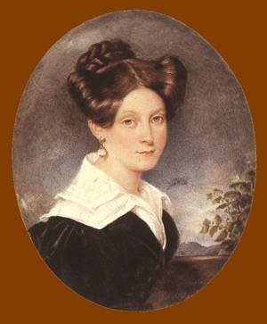Peinture à l'huile : Portrait de a Young Lady 1830 par Gabor Melegh, le cadeau d'art idéal