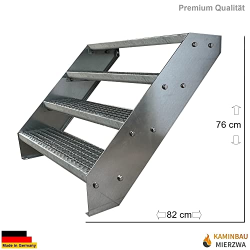 Escalier à limon résistant aux intempéries avec marches acier - 2