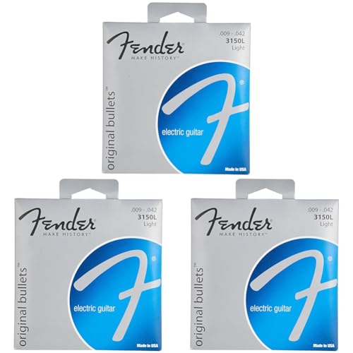 Fender Original Bullets String Set - 3150L (009/042) - Pure Nickel - Bullet Ends (Pack of 3)