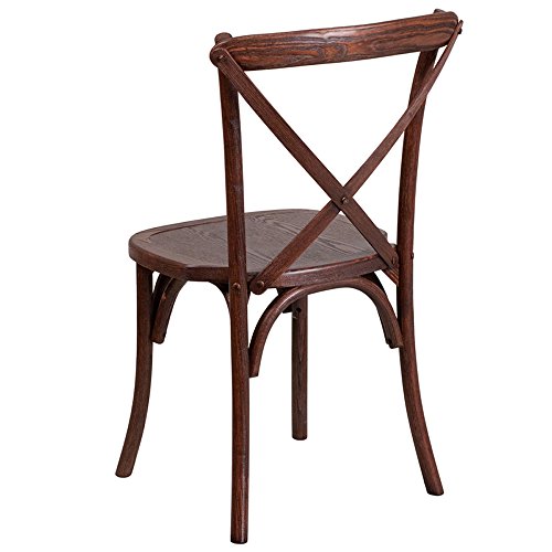 Image of Flash Furniture 2 Pack HERCULES Series Mahogany Cross Back Chair