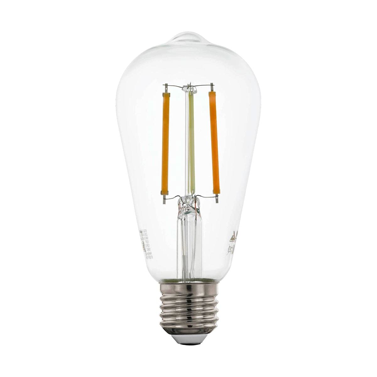 EGLO connect LED E27 lampa, inteligentna żarówka vintage przezroczysta | 6 W (odpowiada 60 W), 806 lumenów, E27 LED ściemnialna, regulowana temperatura barwowa, LED źródło światła ST64, Ø 6,4 cm