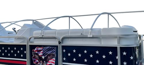 PONTOON BOAT SOLUTIONS, 18?-22? Pontoon Boat Canvas Solution with 9? Rise Combo Pack with 18 Gator Bites