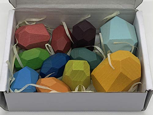 Tumi ISHI, Piedras de Equilibrio en Madera, Bloques de Construcción, Montessori, Desarrollo Habilidades Motoras, Torre de Aprendizaje, Cubos apilables, Decoración del Hogar. 11 Unidades