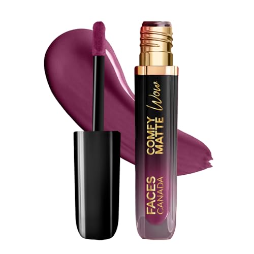 Image of FACES CANADA Comfy Matte Wow Liquid Lipstick - Orchid Opulence 10 (Plum) 3.8ml | One Swipe Application | Highly Pigmented | Comfortable Wear | Glides Smoothly | Long Lasting | Transferproof