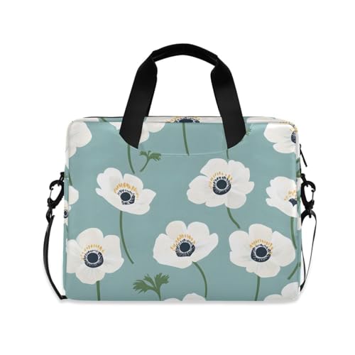Maletín para portátil ALAZA con patrón floral blanco, 13-15.6 pulg. miniatura 1