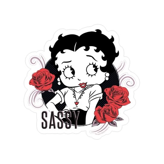 CafePress Betty Boop Sassy Small Die Cut Sticker, 3"x4" Glossy Finish