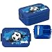 Produktbild Mepal Brotdose mit Namen To Go - Personalisierte Bento Lunchbox - Geeignet für bis zu 4 Butterbrote - Bento-Fach & Gabel - BPA-frei & Spülmaschinenfest - 900 ml - Midi - Vivid Blue - Fußball Blau