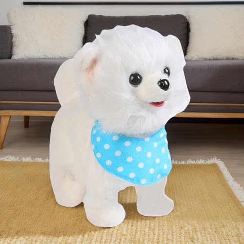 Jouet chien qui marche et aboie : peluche électrique interactive pour enfant