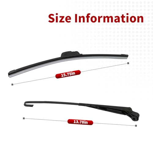 Image of Nakkaa 12V UTV Electric Windshield Wiper Motor Kit Compatible with Mule TERYX Ranger RZR RTV UXV General Pioneer Rhino Maverick X3