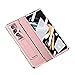 Produktbild Xcllwhy Applicable to Samsung ZFold 3/Fold4 Flat Hinge Folding Electroplated Lens Film Mobile Phone Case with Screen Protector Magnetic Wireless Charging (Pink,for Z Fold4 5G)